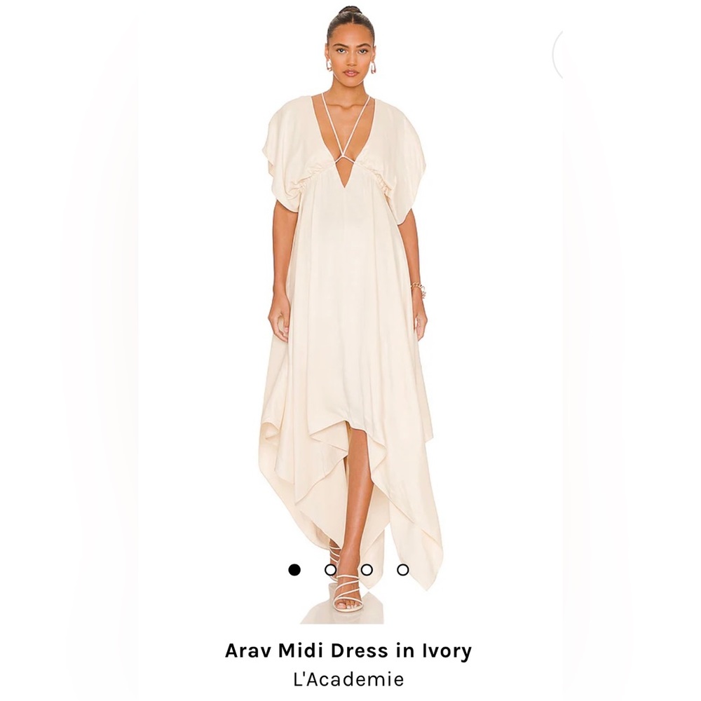 L’Academie Arav midi dress in ivory size small